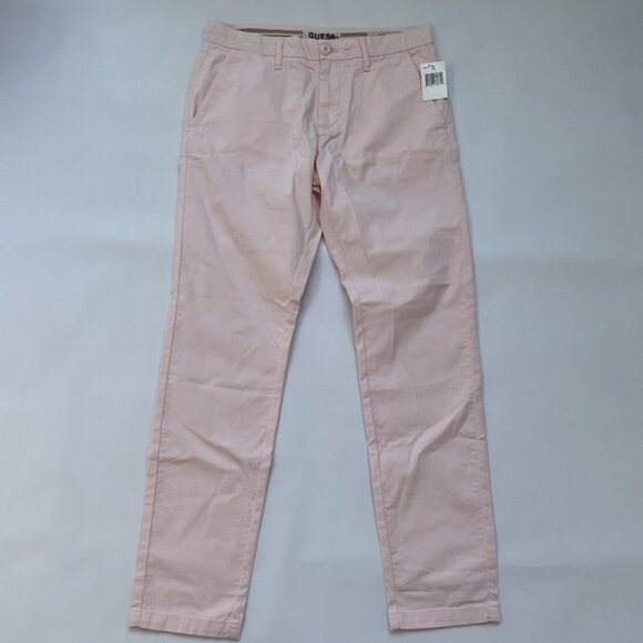 Guess Men’s Myron Slim Straight Jeans Light Pink Size 34 - Picture 4 of 11